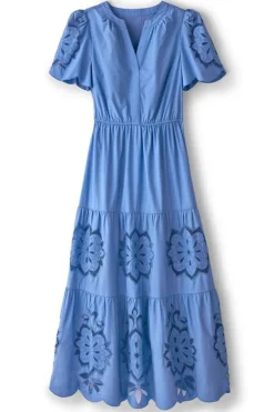 Discount Soft Surroundings Dorothy Maxi Dress BlueBonnet
