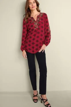 Sale Soft Surroundings Eboni Embellished Tunic DitsyFoulard