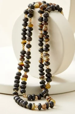 Clearance Soft Surroundings Ebony Beaded Necklace BlackMulti