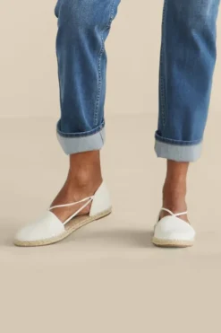 Clearance Soft Surroundings Eileen Fisher Lee Stretch Espadrille Bone