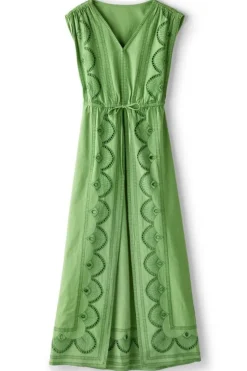 Sale Soft Surroundings Ellison Linen Blend Maxi Dress PiquantGreen