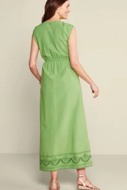 Sale Soft Surroundings Ellison Linen Blend Maxi Dress PiquantGreen