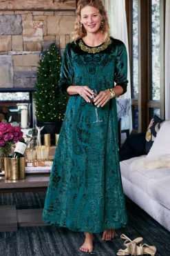 Outlet Soft Surroundings Emaline Velvet Burnout Maxi Dress JuneBug