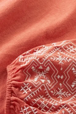 Best Soft Surroundings Embroidered Parisian Poet Top ApricotBrandy
