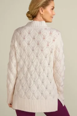 Sale Soft Surroundings Ensley Button Sweater Tunic IvoryPearl