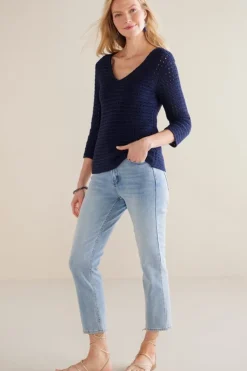 New Soft Surroundings Estrella Sweater Navy