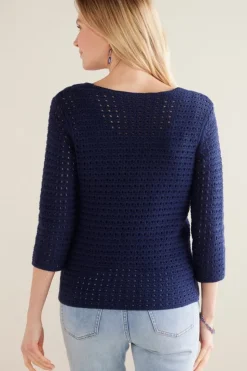 New Soft Surroundings Estrella Sweater Navy