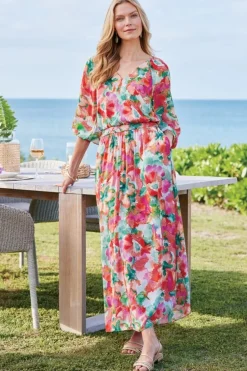 Best Soft Surroundings Evalina Maxi Dress TropicalFloral