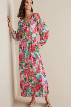 Best Soft Surroundings Evalina Maxi Dress TropicalFloral