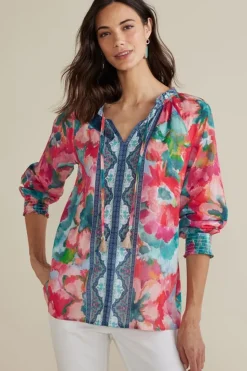 Soft Surroundings Evalina Top PinkRanunculus
