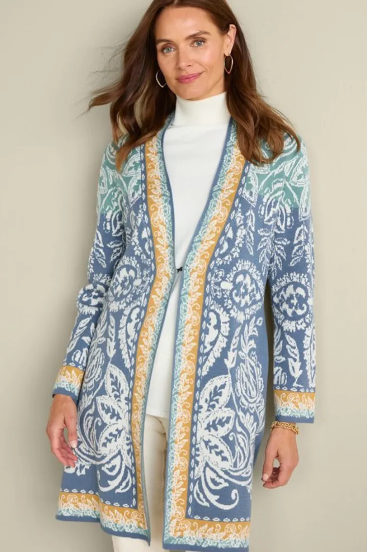 Clearance Soft Surroundings Ezer Jacquard Duster WeekendScarf