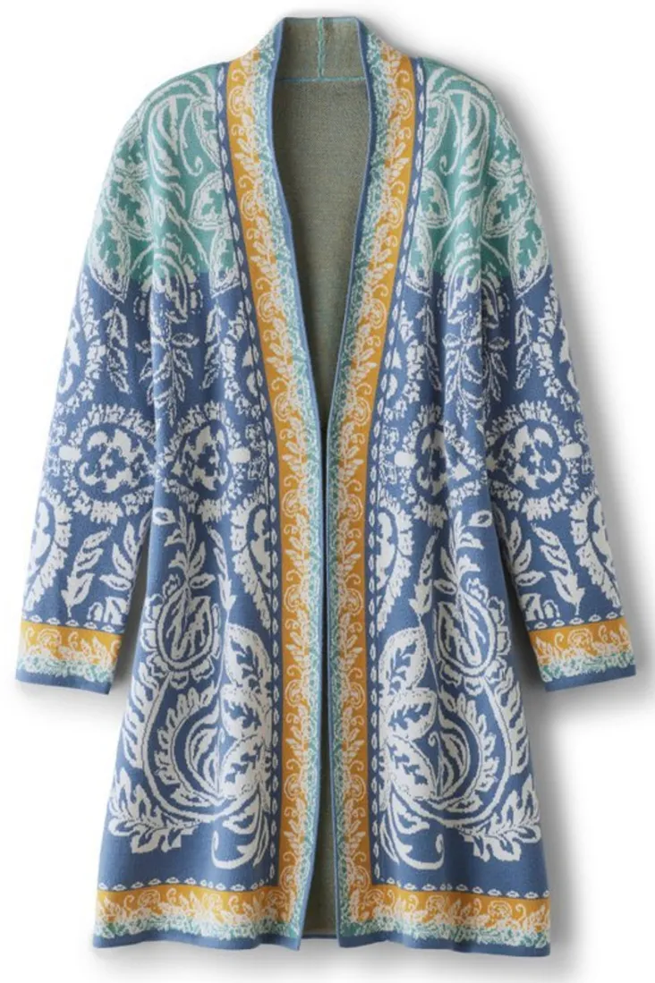 Clearance Soft Surroundings Ezer Jacquard Duster WeekendScarf