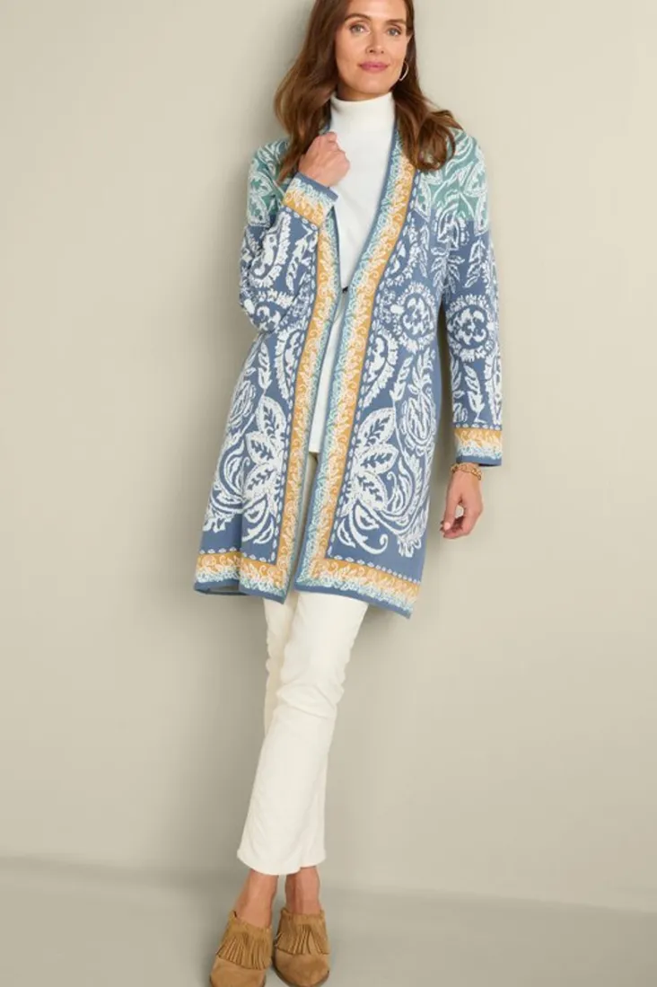 Clearance Soft Surroundings Ezer Jacquard Duster WeekendScarf