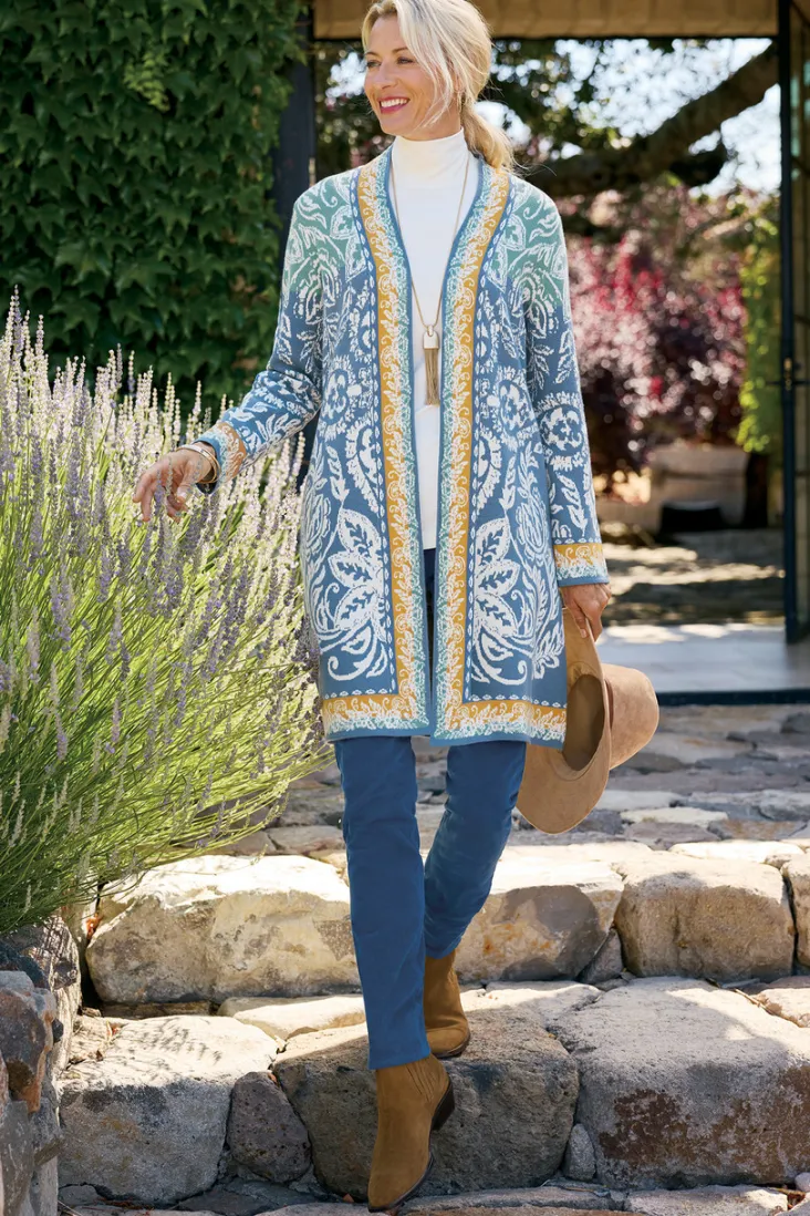 Clearance Soft Surroundings Ezer Jacquard Duster WeekendScarf