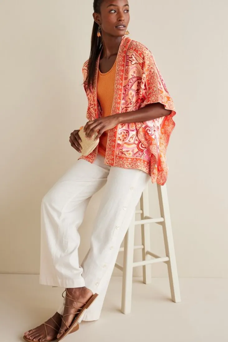 Best Soft Surroundings Farida Topper PinkBeachPaisley
