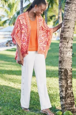 Best Soft Surroundings Farida Topper PinkBeachPaisley