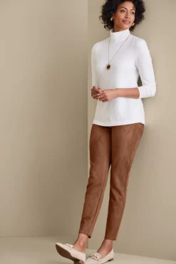 Discount Soft Surroundings Faux Suede Pull-On Leggings