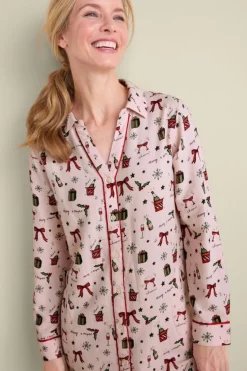New Soft Surroundings Festive Finley Sleep Shirt