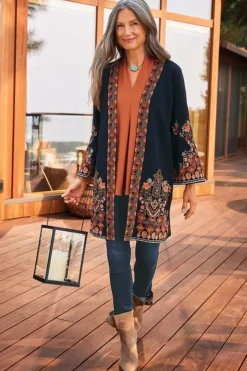 Online Soft Surroundings Fiberworks Kimono AntiqueBlack