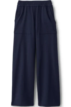 New Soft Surroundings Fina French Terry Crop Pants Navy