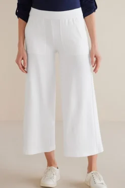 New Soft Surroundings Fina French Terry Crop Pants Navy