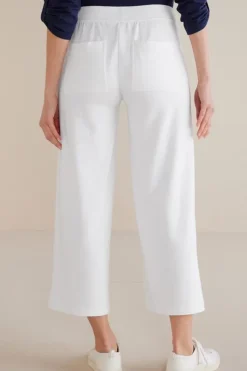 New Soft Surroundings Fina French Terry Crop Pants Navy