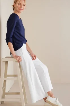 New Soft Surroundings Fina French Terry Crop Pants Navy