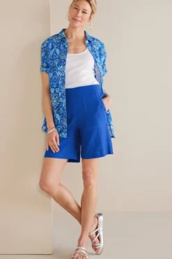 Best Soft Surroundings Flavia Linen Blend Shorts