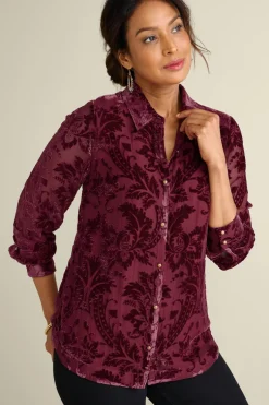 Best Soft Surroundings Floreat Velvet Shirt