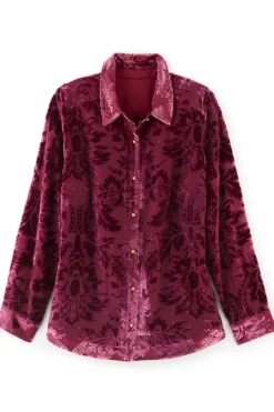 Best Soft Surroundings Floreat Velvet Shirt