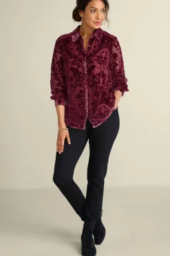 Best Soft Surroundings Floreat Velvet Shirt