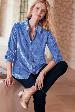 Best Soft Surroundings Floreat Velvet Shirt