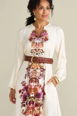 New Soft Surroundings Freya Braided Belt Brown