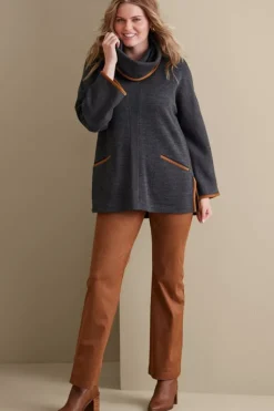 Hot Soft Surroundings Hanna Convertible Tunic CharcoalHeather