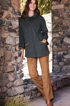 Hot Soft Surroundings Hanna Convertible Tunic CharcoalHeather