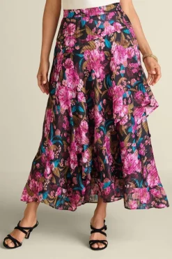 Outlet Soft Surroundings Hannie Midi Skirt SolsticeFloral