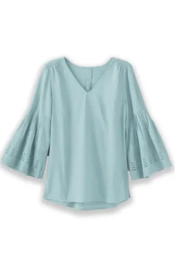 New Soft Surroundings Heloise Eyelet Sleeve Tunic