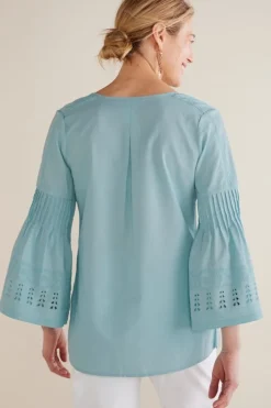 New Soft Surroundings Heloise Eyelet Sleeve Tunic