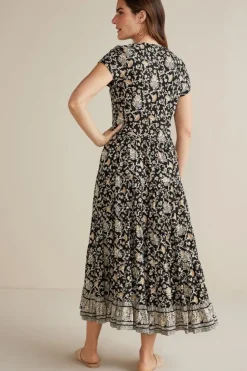 Soft Surroundings Hollis Midi Dress LisbonFloralNeutral