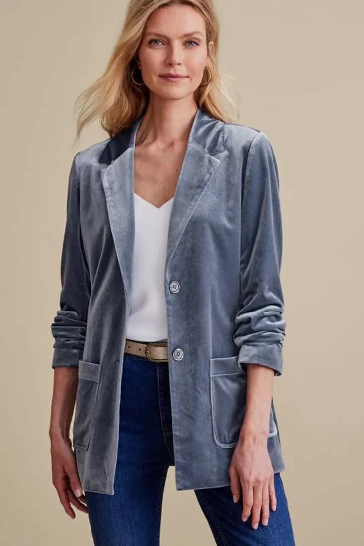Outlet Soft Surroundings Holly Velvet Blazer