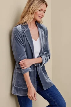 Outlet Soft Surroundings Holly Velvet Blazer