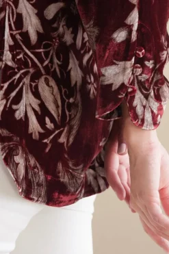Outlet Soft Surroundings Icon Silk Velvet Poets Tunic Shirt