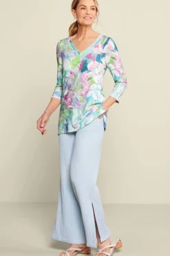 Soft Surroundings Iris 3/4 Sleeve Tunic TropicalMulti