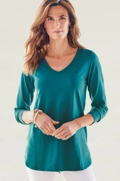 Discount Soft Surroundings Isabel Pima Long Sleeve Tee