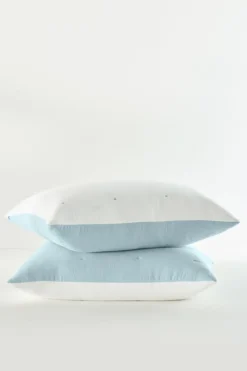 Best Soft Surroundings Ivy May Reversible Gauze Sham Indigo/White