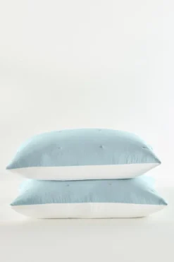 Best Soft Surroundings Ivy May Reversible Gauze Sham Indigo/White
