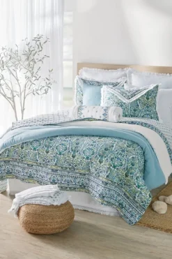 Best Soft Surroundings Ivy May Reversible Gauze Sham Indigo/White