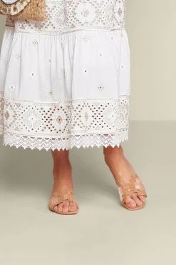 Soft Surroundings J. Renee Amorra Mesh Slide Cork/Gold