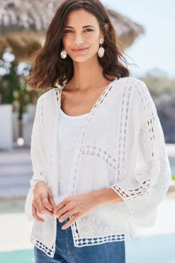 Discount Soft Surroundings Jasmine Lace Wrap Alabaster