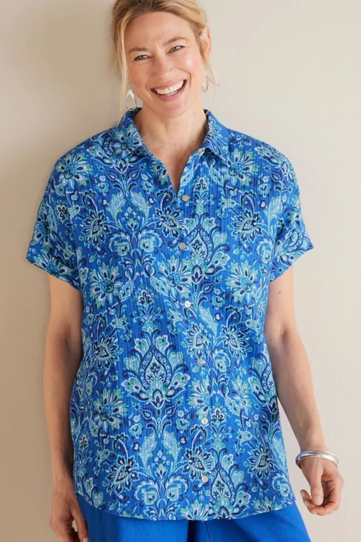 Discount Soft Surroundings Je Veux Gauze Top